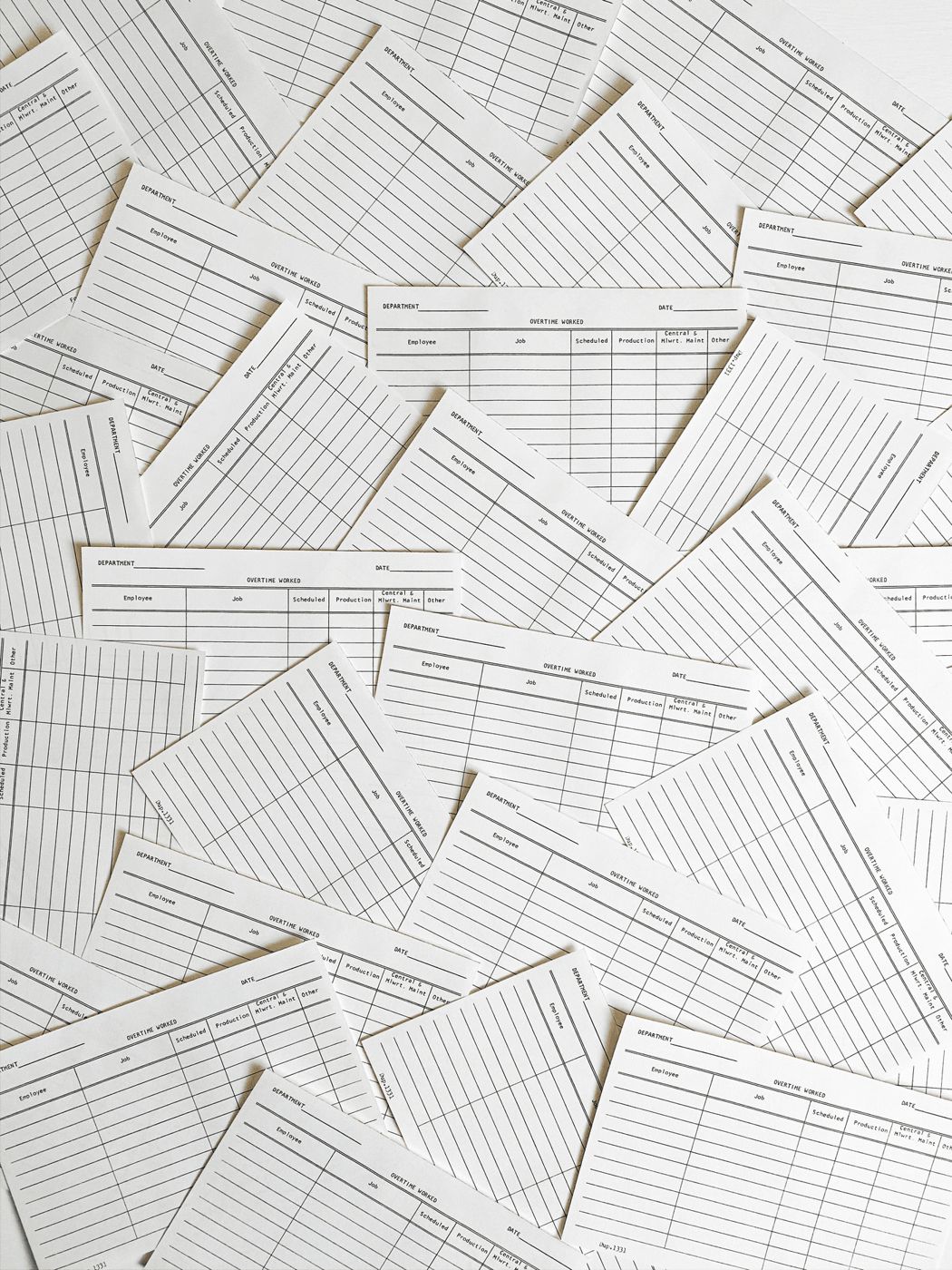 Ledger sheets ready for posting